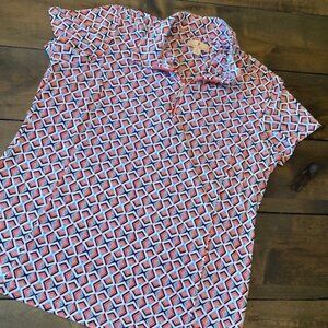 Sport Haley quarter zip tennis shirt geometric print size XL